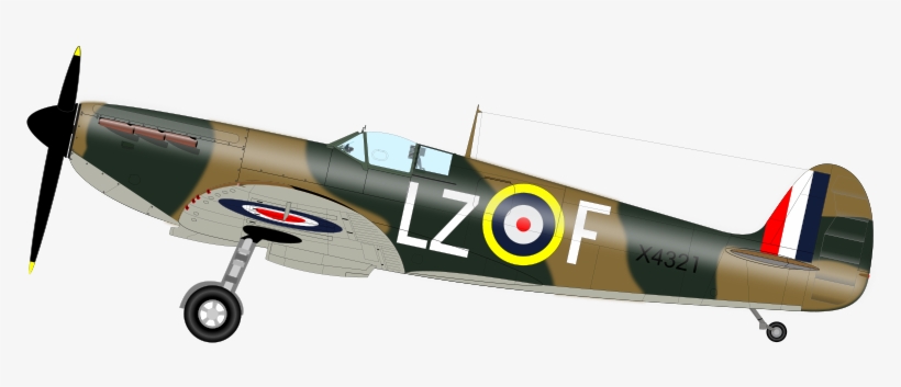Free To Use Amp Public Domain Military Aircraft Clip - Supermarine Spitfire Art Clip, transparent png download
