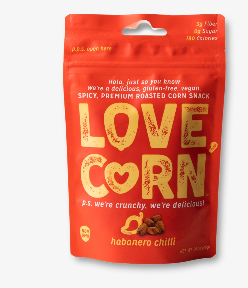 Love Corn - Habanero - Love Corn Roasted Corn Snack Bbq (45g), transparent png download