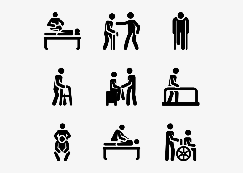 Physioteraphy Pictograms - Physiotherapy Icon, transparent png download