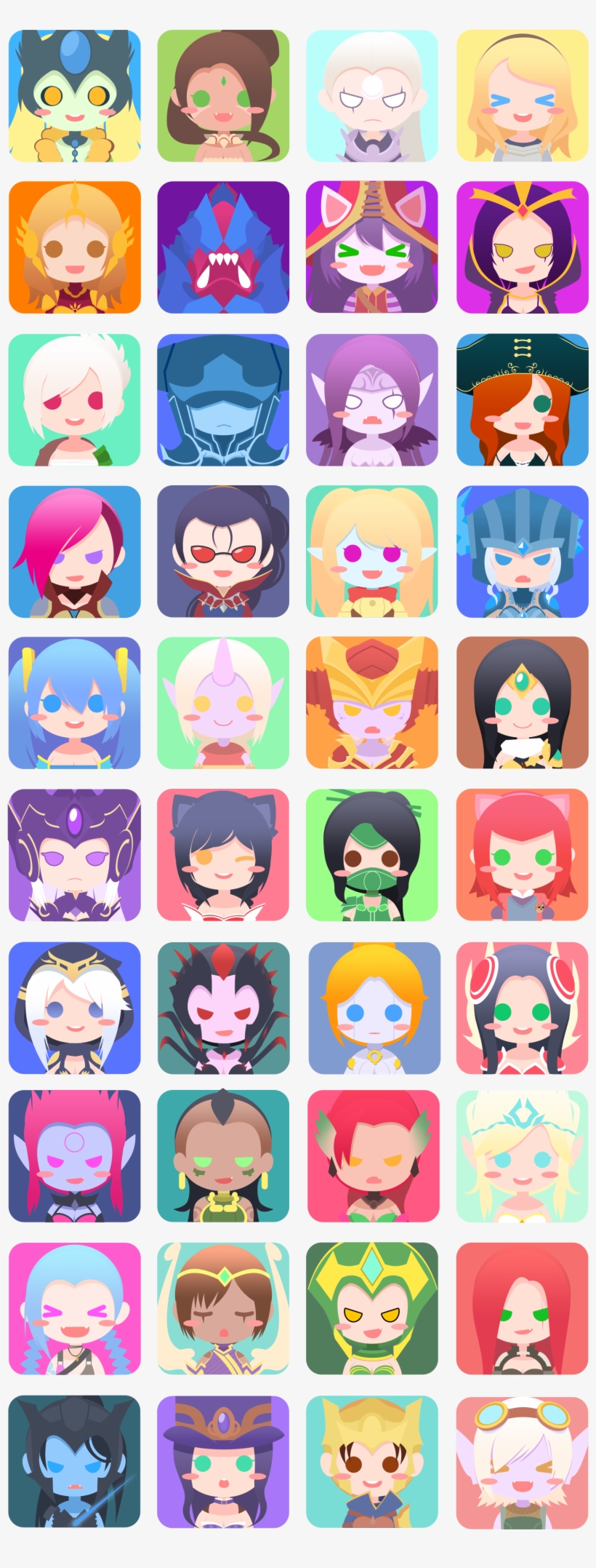 40 Female League Champ Icons - League Of Legends, transparent png download