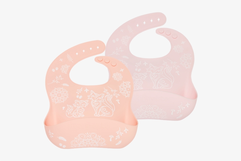 Easy Rinse Baby Bibs By Weanmeister - Wean Meister Easy Rinse Bibs Funky Fox Peach And Baby, transparent png download