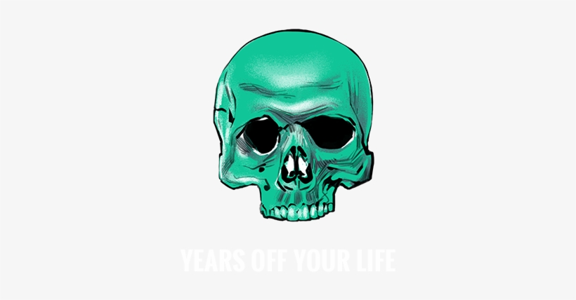Years Off Your Life - Skull, transparent png download