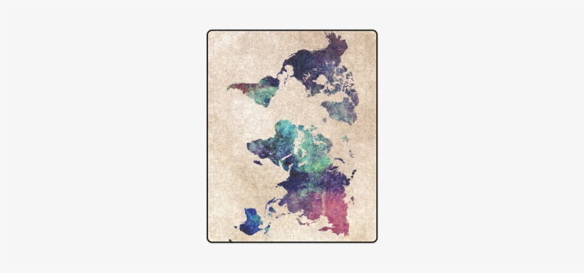 World Map Blanket 40"x50" - Cold World Map Wall Tapestry - Small: 51" X 60" By, transparent png download