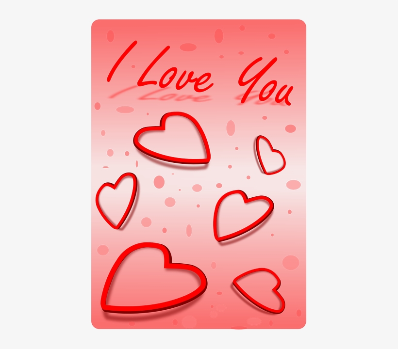 I Love You, Hearts, Love, Card, Red, Romance, Romantic - Md I Love You, transparent png download