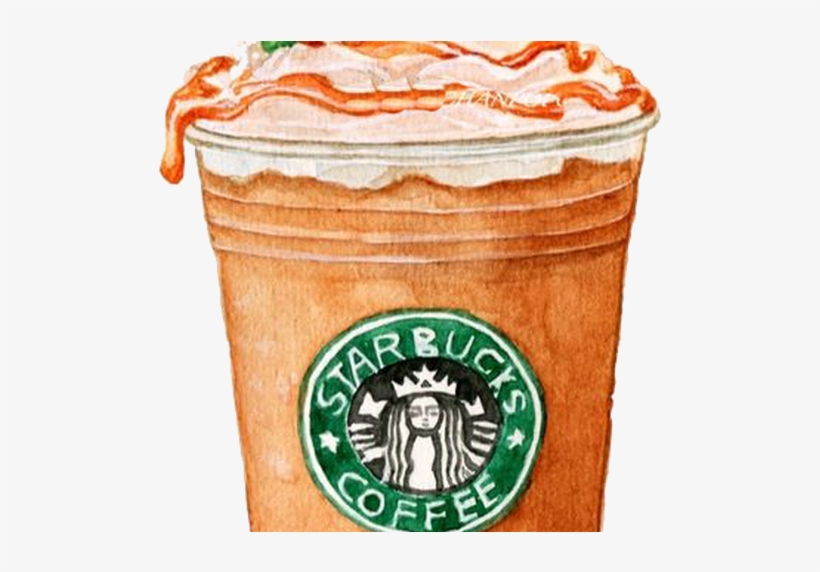 Ice Cream Watercolor Painting Starbucks Watercolor - Starbucks Watercolor, transparent png download