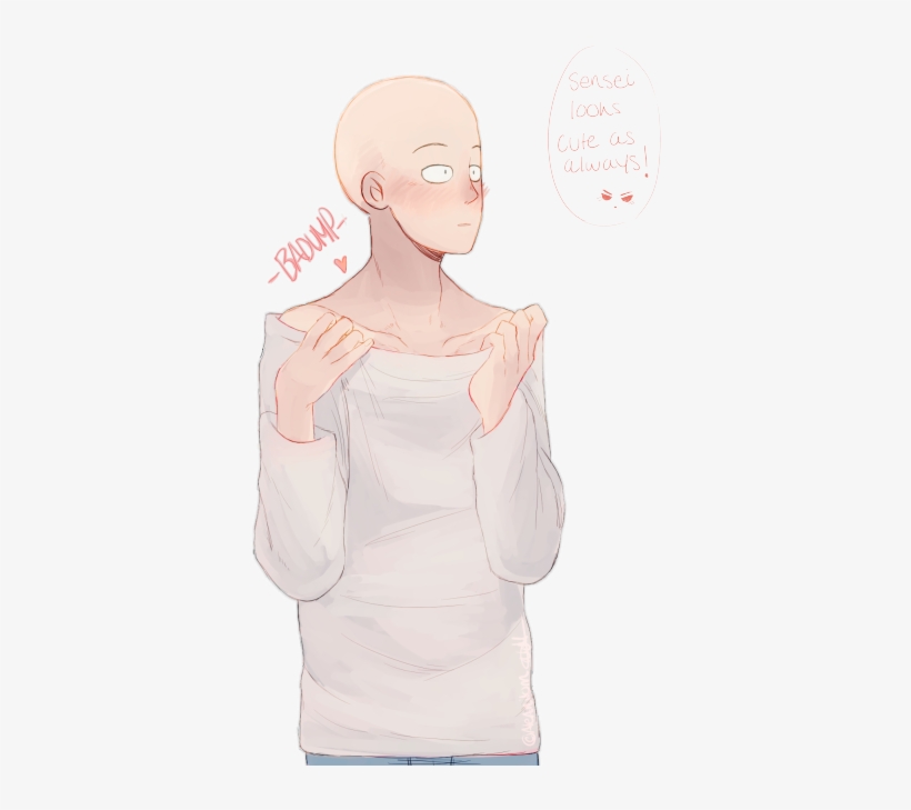 ❤ ❤ ❤ Blushy Saitama Doodle ❤ ❤ ❤ - Girl, transparent png download
