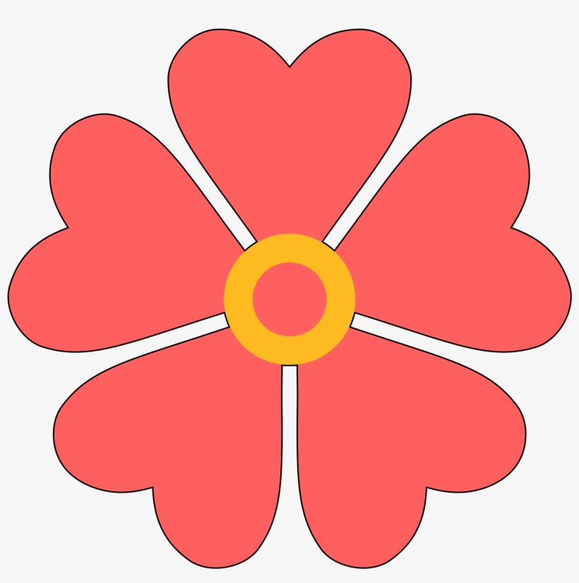 Flower With Heart-shaped Petals - Flower PNG Image | Transparent PNG
