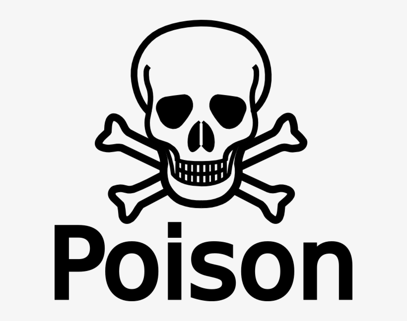 Banner Freeuse Stock Clipart Skull And Cross Bones - Poison Skull And Crossbones Clip Art, transparent png download