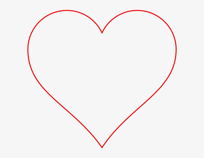 Transparent Heart Red Border Clip Art At Clker - Heart, transparent png download