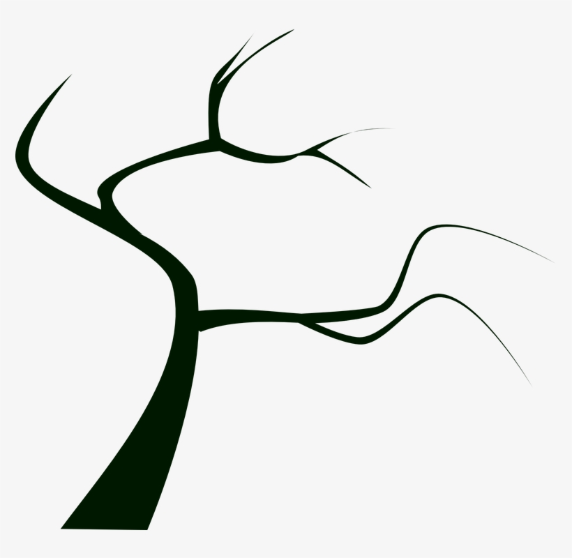 Silhouette Of Dead Tree - Dead Tree Clip Art, transparent png download