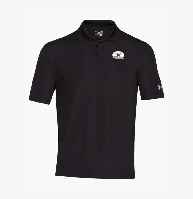 Under Armour Mens Black Performance Polo With Logo - Gildan 8800 Black, transparent png download