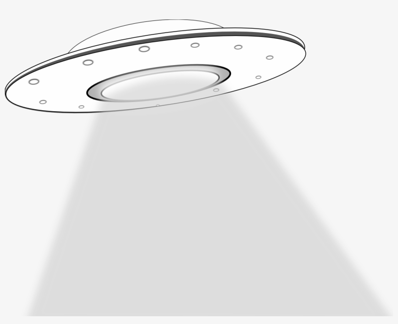 Ufo Black White Line Art Scalable Vector Graphics Svg - Ufo Abduction Transparent Background, transparent png download