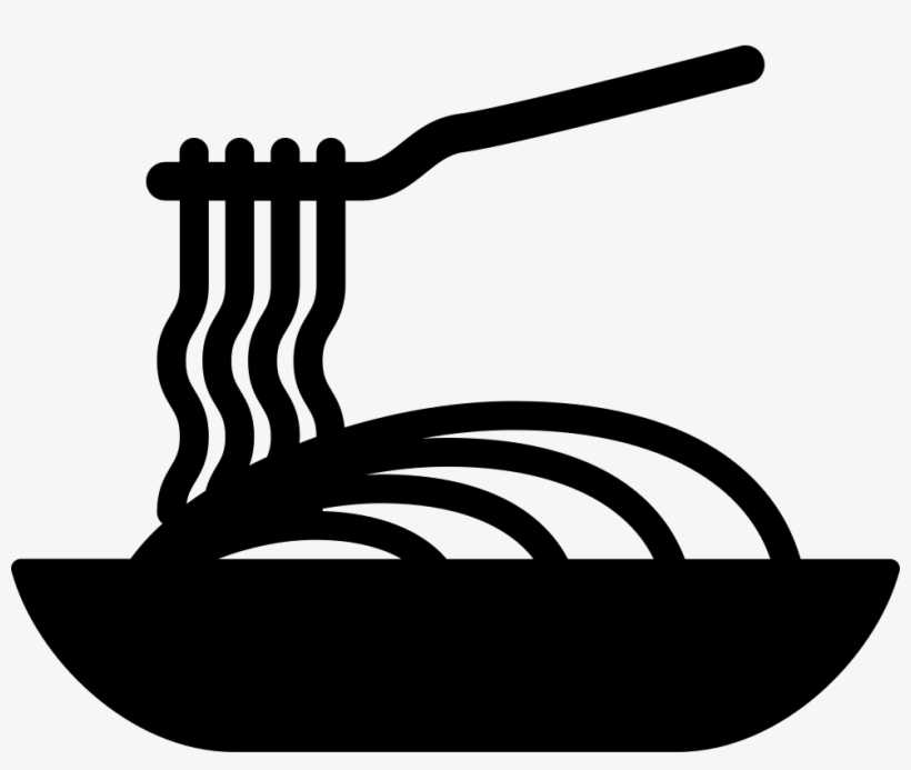 Dish Of Spaghetti Comments - Bowl Of Spaghetti Silhouette Png, transparent png download