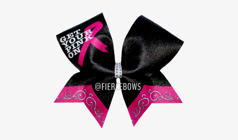 Get Your Pink On Awareness Bow - Breast Cancer, transparent png download