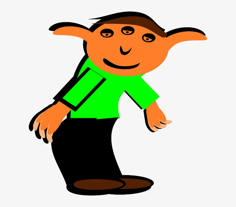 Elf, Monster, Fantasy, Christmas Elf, Troll - Cartoon Elf, transparent png download