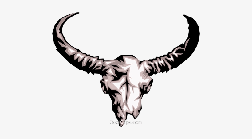 Cow Skull With Horns Royalty Free Vector Clip Art Illustration, transparent png download