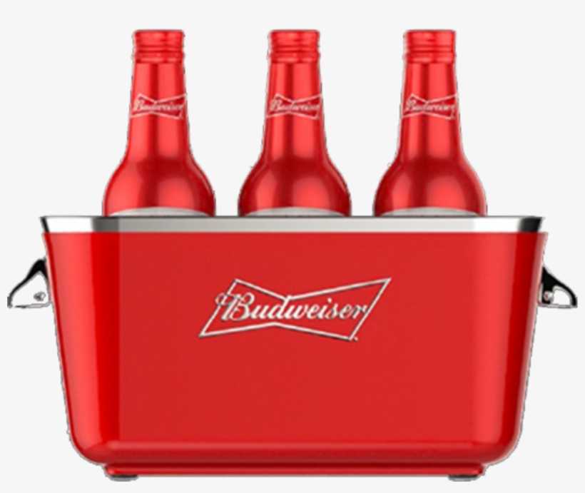 Budweiser Square Red Bucket - Beer, transparent png download