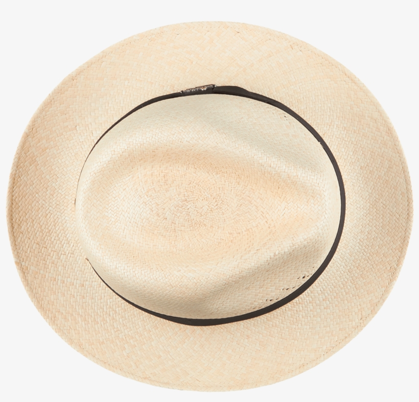 Wigéns Handwoven Trilby Panama Hat Black Ribbon Small - Plate, transparent png download