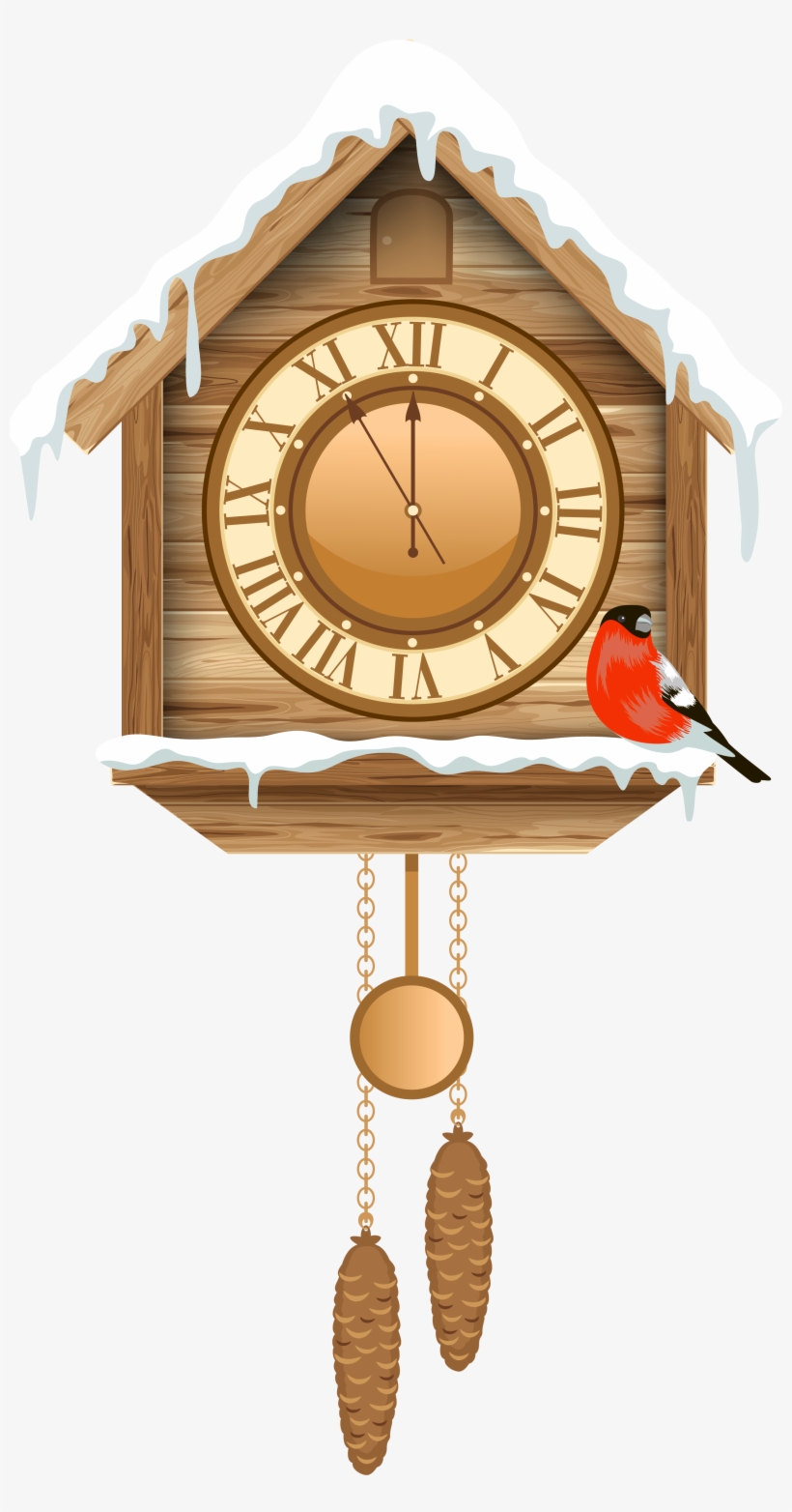 Christmas Cuckoo Clock With Snow Png Clipart - Cuckoo Clock Christmas Wishes, transparent png download