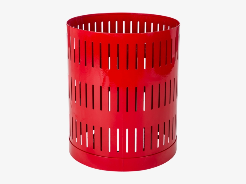 14085 Slottedtrashreceptical - Red Trash Bin Png, transparent png download