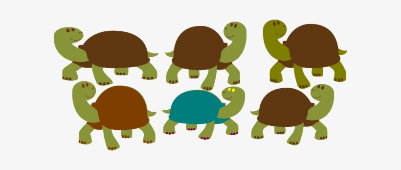 Turtoise Clipart Turtle - Group Of Turtle Clipart, transparent png download