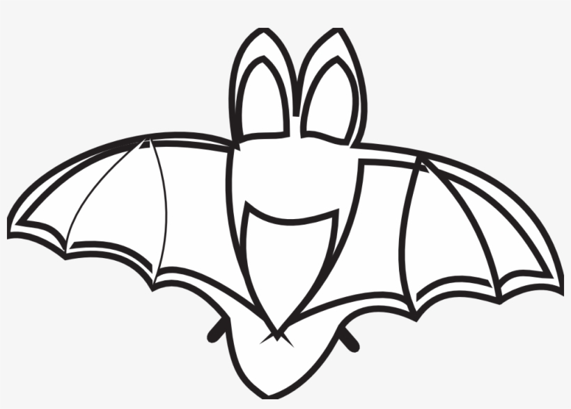 Bat Black White Line Art Hunky Dory Svg Colouringbook - Drawing, transparent png download
