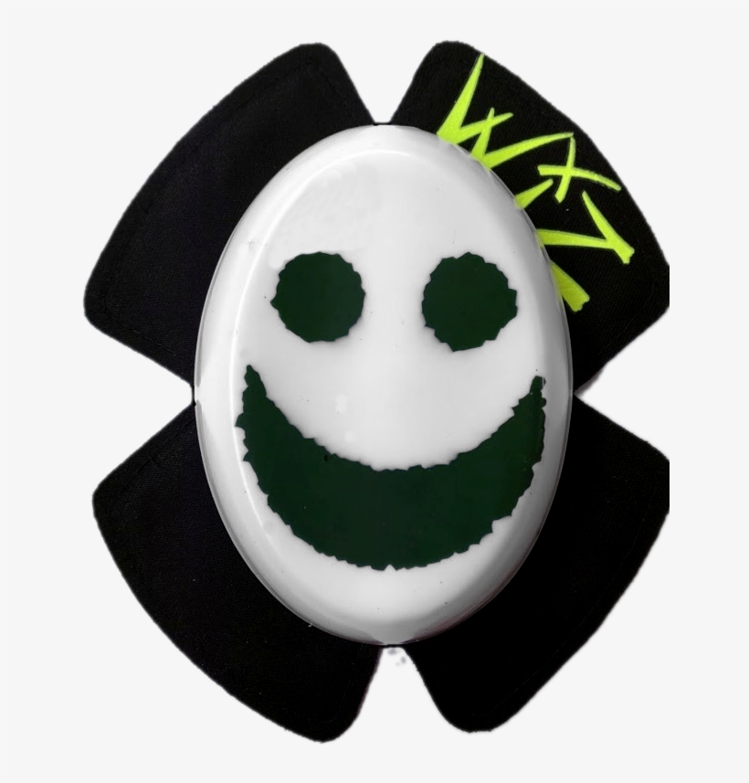 Green On White Smiley Face - Knee Slider Pink Wiz, transparent png download