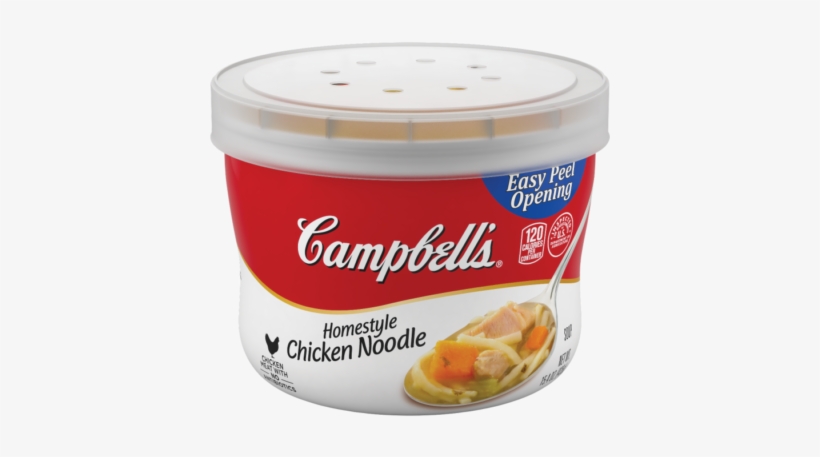 Homestyle Chicken Noodle Soup Microwavable Bowl - Campbell's Homestyle Soup Chicken Noodle, transparent png download