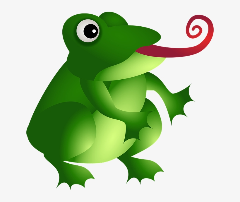 Frog, Amphibian, Green, Animal, Wild, Wildlife, Tongue - Frog With Tongue Png, transparent png download