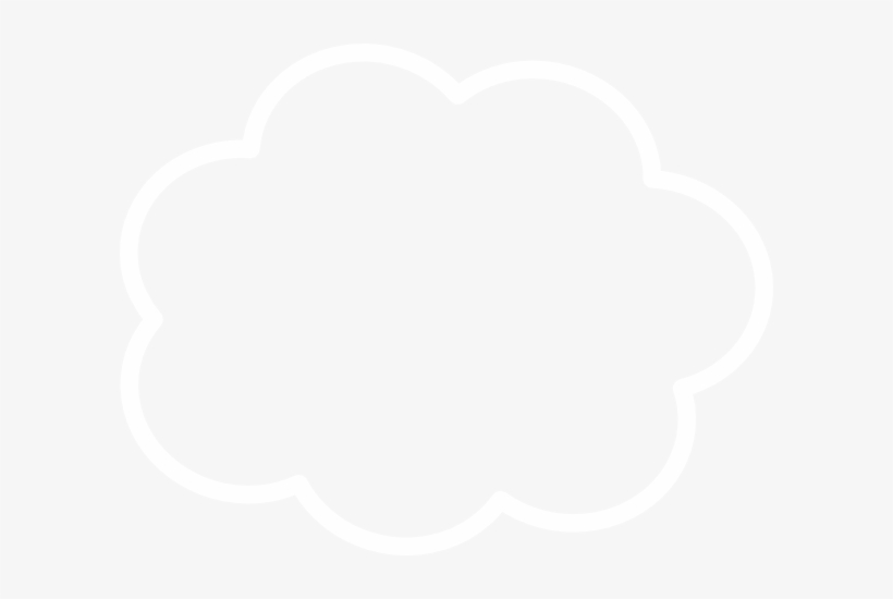 White Thought Cloud 2 Clip Art - Thought Cloud White, transparent png download