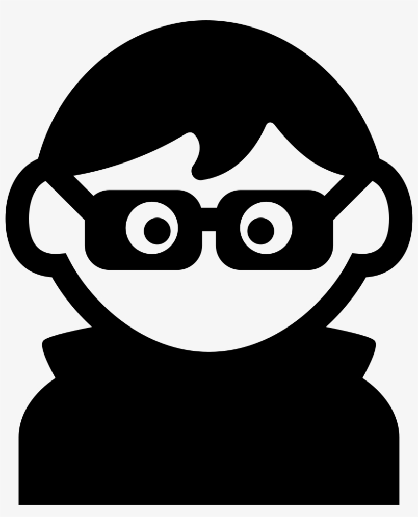 Boy With Eyeglasses Dark Clothes And Hair Comments - Man, transparent png download