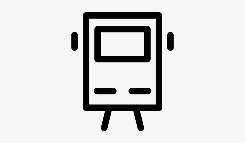 Train Front View Vector - Notebook Icon White, transparent png download