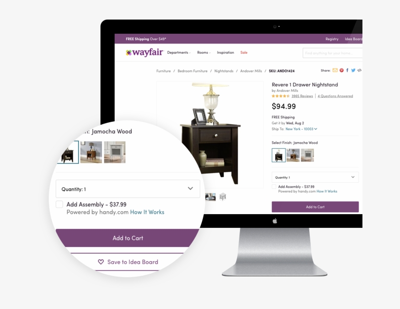 Wayfair Wayfair - Andover Mills Revere 1 Drawer Nightstand Colour: Jamocha, transparent png download