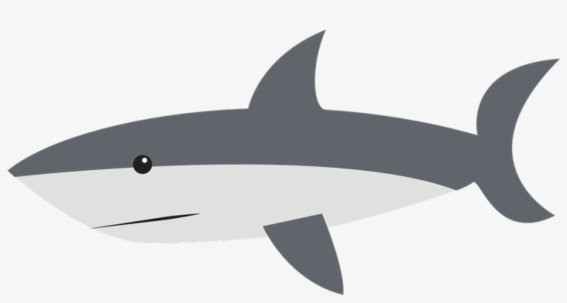 Shark Black And White Free Vector Graphic Shark Side - Shark Clipart, transparent png download