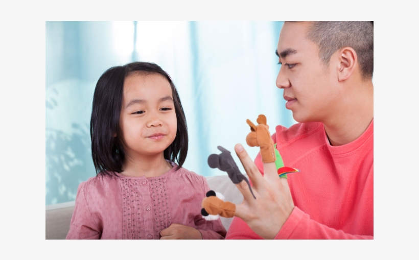 Girl Learning English With Puppet - Fairy Tale, transparent png download