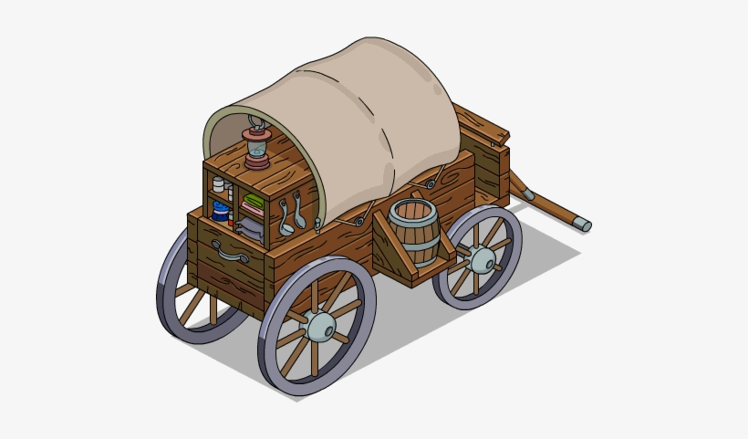 Covered Wagon Menu - Simpsons Principal Skinner Car, transparent png download