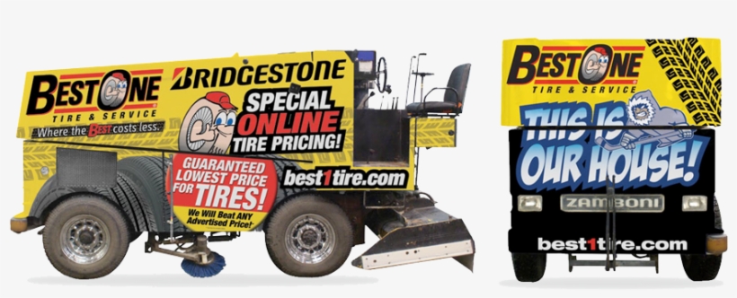 Best-one Tire & Service Zamboni Wrap - Best-one Tire & Services, transparent png download