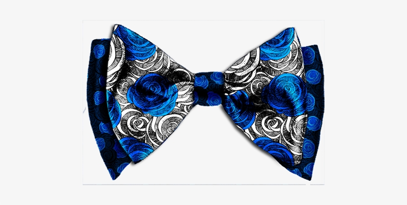 Be The First To Review “the Blue Rose Custom Bow Tie-blue - Blue And White Bow Tie Png, transparent png download