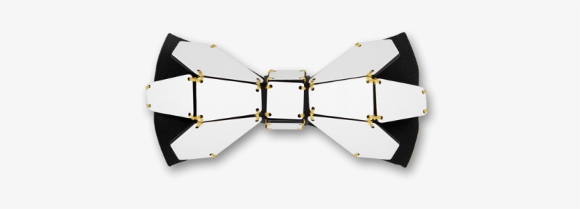 Geometry Flower In Gold Line Black White Bow Tie - Bow Tie, transparent png download