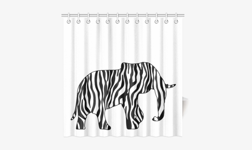 Zebraphant Elephant With Zebra Stripes Black White - Edible Wafer Paper Sheet ~ Multi Animal Print ~ Buy, transparent png download