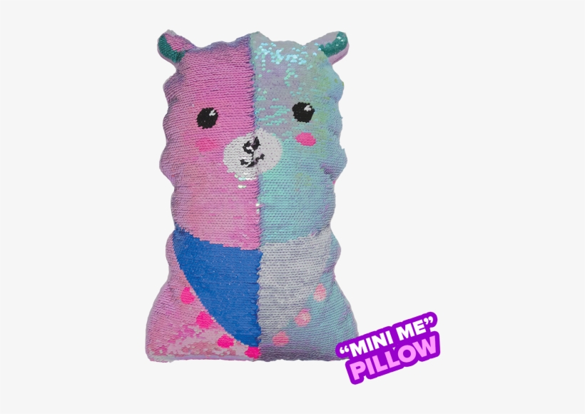 llama sequin pillow