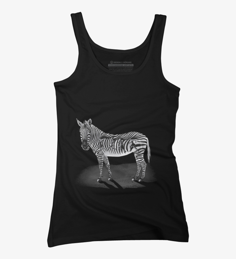 Zebra Stripes Hair Womens Tank Top - Bunkieshop Artistic - Zebra Stripes Hair T Shirt, transparent png download