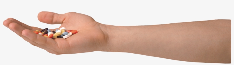 Hand Holding Bottle Png Download - Hand Holding Pills Png, transparent png download