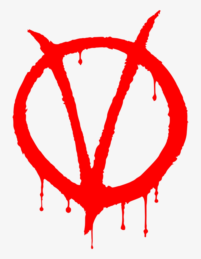 V For Vendetta Graffiti - Red V For Vendetta, transparent png download