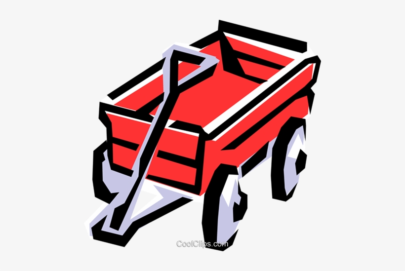 Red Wagon Royalty Free Vector Clip Art Illustration - Illustration, transparent png download