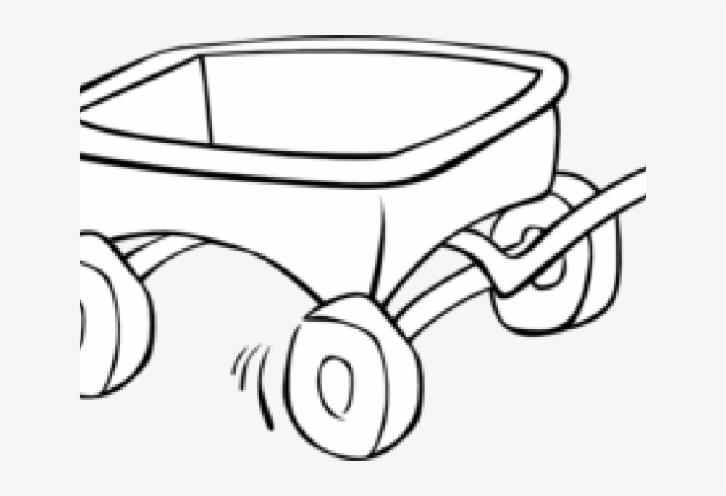 Pioneer Clipart Red Wagon Wagon Clip Art Black And White PNG Image