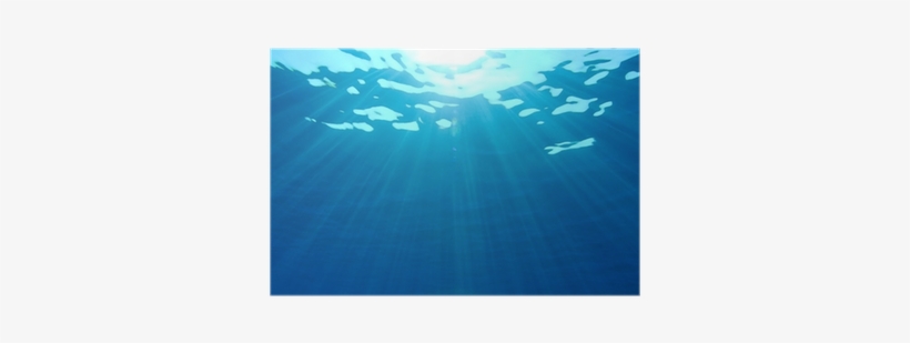 Sunbeams Penetrating Blue Ocean Background Poster • - Underwater, transparent png download