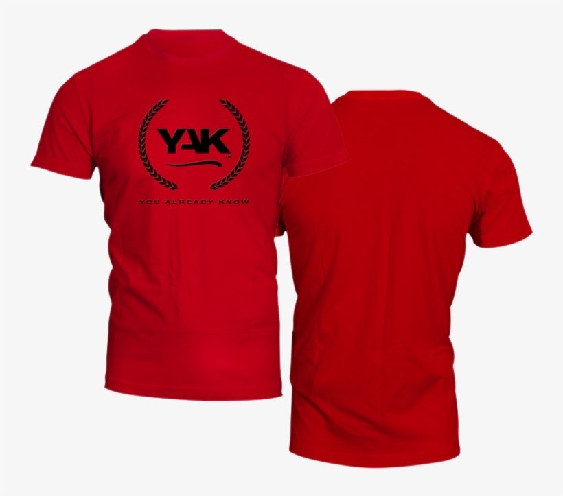 Yak Stylish Short Sleeve T Shirt 4 2 Red Front Back - Blue T Shirt Front And Back, transparent png download