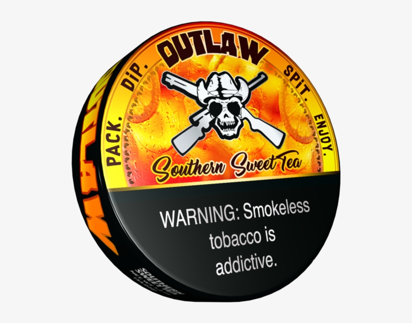 Outlaw Southern Sweet Tea Flavor Dip Tobacco - Sweet Tea, transparent png download
