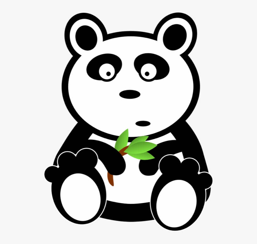 Shocked Panda - Panda Clipart Black And White Png, transparent png download
